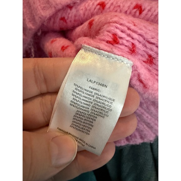 Lilli Sidonio Molly Bracken cropped jumper pink and red - Picture 6 of 12